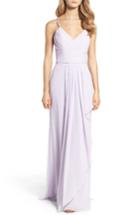 Women's Hayley Paige Occasions Chiffon Gown - Purple