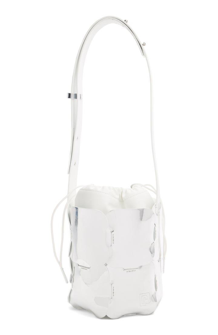 Paco Rabanne Small Metallic Leather Hobo -