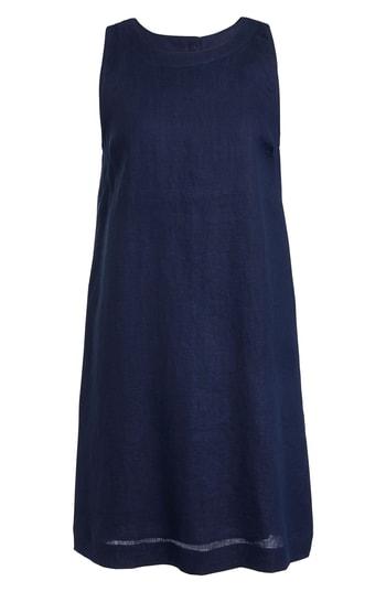 Women's J.crew Button Back Shift Dress, Size - Blue