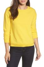 Women's Halogen Lace-up Knit Top - Yellow