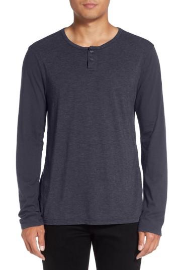 Men's Michael Stars Knit Henley, Size - Blue