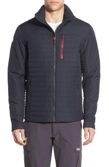 Men's Helly Hansen 'crew' Water & Wind Resistant Primaloft Jacket, Size - Blue