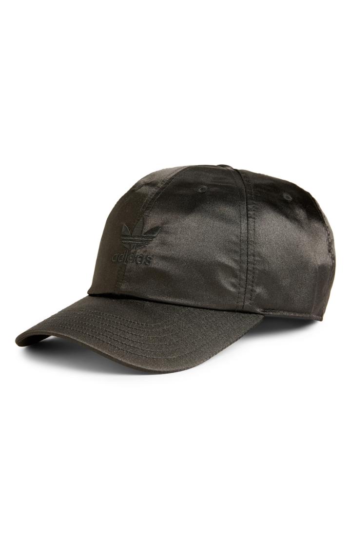 Women's Adidas Originals Relaxed Satin Ball Cap - Black
