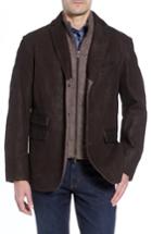 Men's Flynt Distressed Leather Hybrid Coat