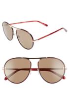 Women's Stella Mccartney 58mm Aviator Sunglasses - Burgundy Havana