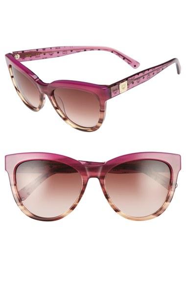 Women's Mcm 56mm Retro Sunglasses - Striped Orchid Visetos