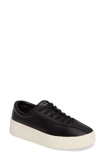 Women's Tretorn Bold Perforated Platform Sneaker M - Black