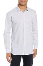 Men's John Varvatos Star Usa Slim Fit Print Dress Shirt R - Grey