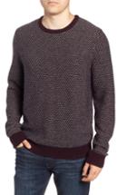 Men's Nordstrom Men's Shop Jacquard Wool & Cashmere Sweater - Burgundy