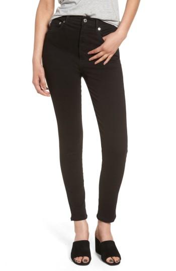 Women's Agolde Roxanne Super High Rise Skinny Jeans - Black