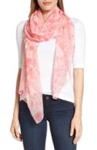 Women's Echo Painted Tile Silk Scarf, Size - Pink