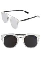 Women's A.j. Morgan Flats 60mm Sunglasses - Matte Crystal