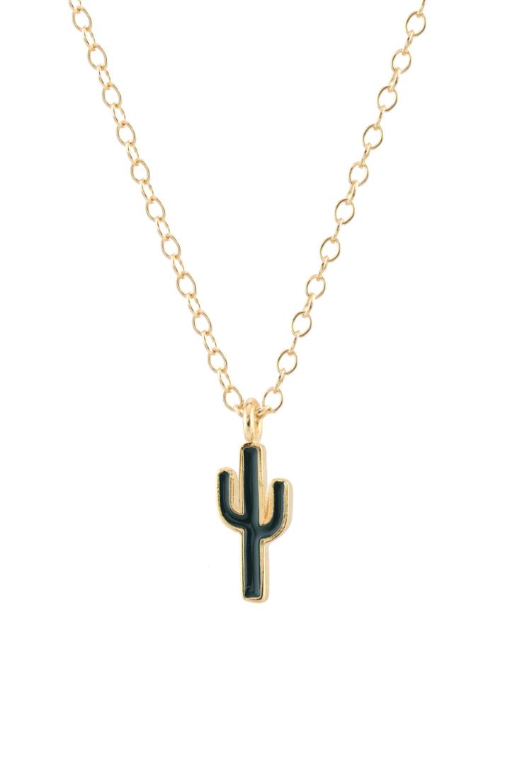 Women's Kris Nations Cactus Enamel Charm Necklace