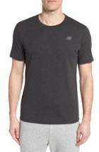 Men's New Balance Heather Tech Crewneck T-shirt - Black