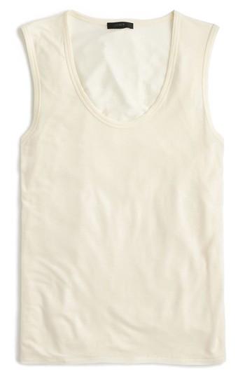Women's J.crew Scoopneck Drapey Tank, Size - Ivory