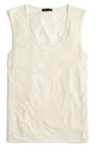 Women's J.crew Scoopneck Drapey Tank, Size - Ivory