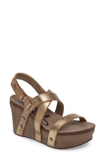 Women's Otbt Sail Wedge Sandal .5 M - Metallic