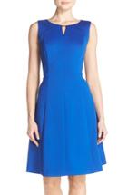 Women's Ellen Tracy Keyhole Front Scuba Fit & Flare Dress