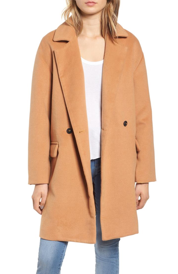 Women's Leith Oversize Double Breasted Coat - Brown