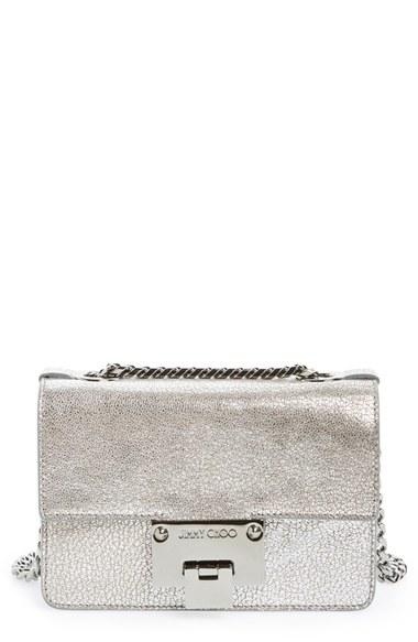 Jimmy Choo 'rebel Mini' Metallic Leather Crossbody Bag -