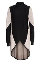 Women's St. John Collection Mesh Knit Cardigan, Size - Black