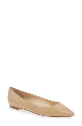 Women's Jimmy Choo 'romy' Pointy Toe Flat Us / 37eu - Beige