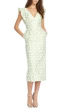 Women's Ml Monique Lhuillier Floral Jacquard Sheath Dress - Ivory