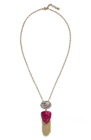 Women's Baublebar Fringe Abalone Pendant Necklace