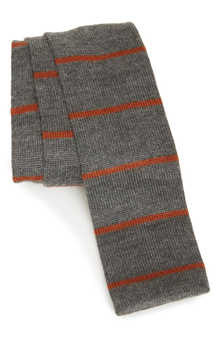 Men's Eleventy Knit Cashmere & Silk Tie, Size - Grey