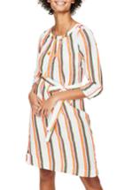 Women's Boden Katie Striped Peasant Dress - Green
