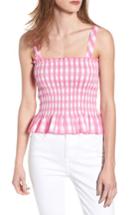 Women's Ten Sixty Sherman Gingham Smocked Tank - Pink