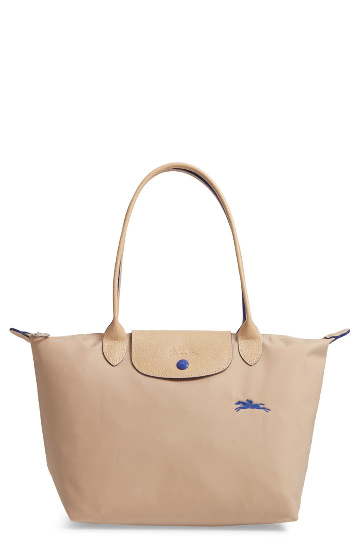 Longchamp Le Pliage Club Medium Shoulder Tote - Beige