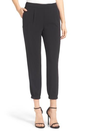 Women's Trouve Stretch Crepe Jogger Pants - Black