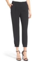 Women's Trouve Stretch Crepe Jogger Pants - Black