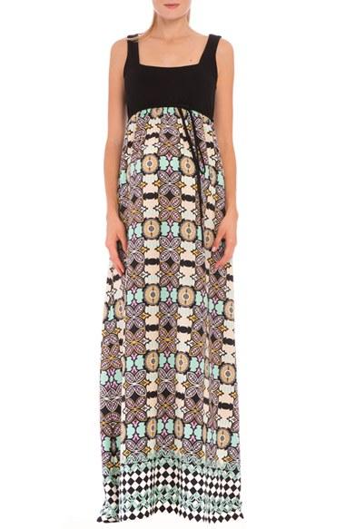 Women's Olian 'sofia' Empire Waist Maternity Maxi Dress
