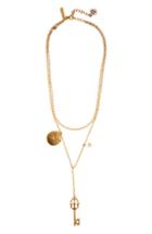 Women's Oscar De La Renta Charm Key Layered Y-necklace