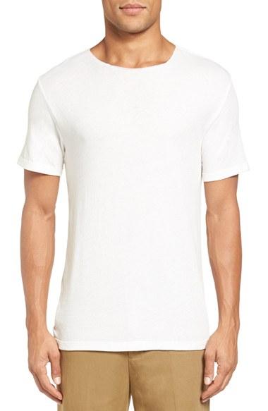 Men's Vince Raw Edge Crewneck T-shirt - White