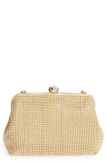 La Regale Crystal Mesh Frame Clutch -