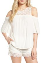 Women's Ella Moss Crochet Cold Shoulder Top