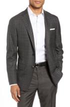 Men's Hickey Freeman Classic B-fit Check Wool Sport Coat R - Brown