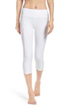Women's Onzie 'splice' Mesh Inset Capris, Size Xs - White