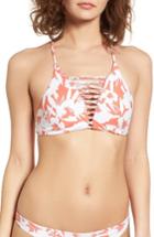 Women's O'neill X Natalie Off Duty Carmina Reversible Halter Bikini Top - Coral