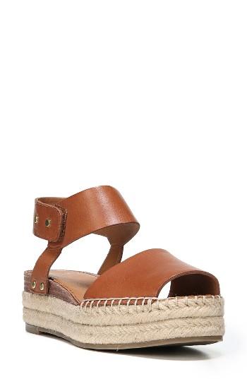 Women's Sarto By Franco Sarto Oak Platform Wedge Espadrille M - Brown