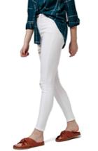 Petite Women's Topshop 'jamie - Super Ripped' High Waist Skinny Jeans X 30 - White