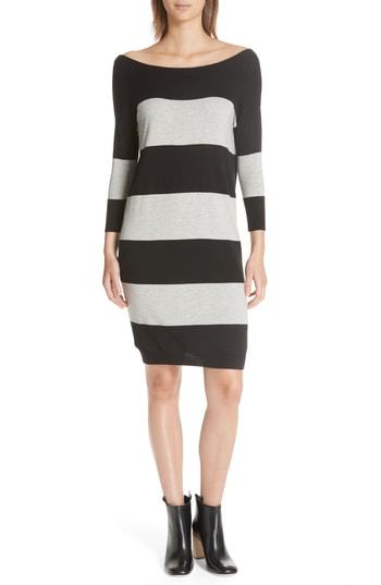 Women's Atm Anthony Thomas Melillo Rugby Stripe Sweater Dress - Black