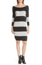 Women's Atm Anthony Thomas Melillo Rugby Stripe Sweater Dress - Black