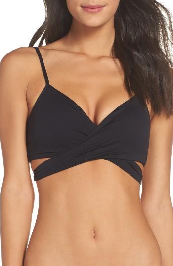 Women's Seafolly Wrap Bikini Top Us / 10 Au - Black