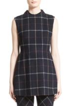 Women's A.w.a.k.e. Sleeveless Plaid Tunic Us / 42 Fr - Blue