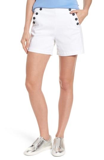 Women's Jag Jeans Sailor Button Detail Shorts - White