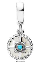 Women's Pandora Compass Rose Dangle Charm